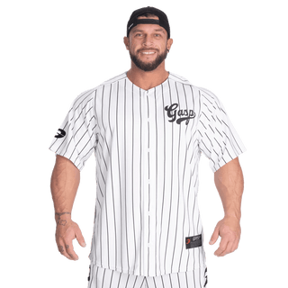 GASP 89 Baseball Tee - White/Black - Urban Gym Wear