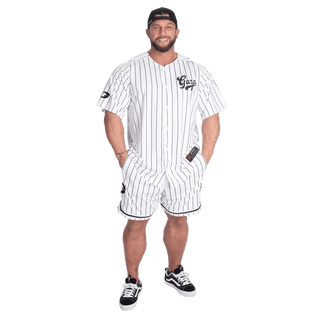 GASP 89 Baseball Tee - White/Black - Urban Gym Wear