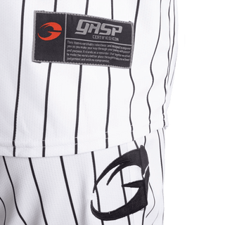 GASP 89 Baseball Tee - White/Black - Urban Gym Wear