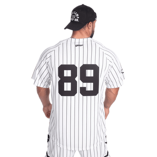 GASP 89 Baseball Tee - White/Black - Urban Gym Wear