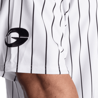 GASP 89 Baseball Tee - White/Black - Urban Gym Wear