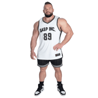 GASP 89 Mesh Tank - White - Urban Gym Wear