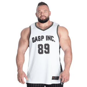 GASP 89 Mesh Tank - White - Urban Gym Wear