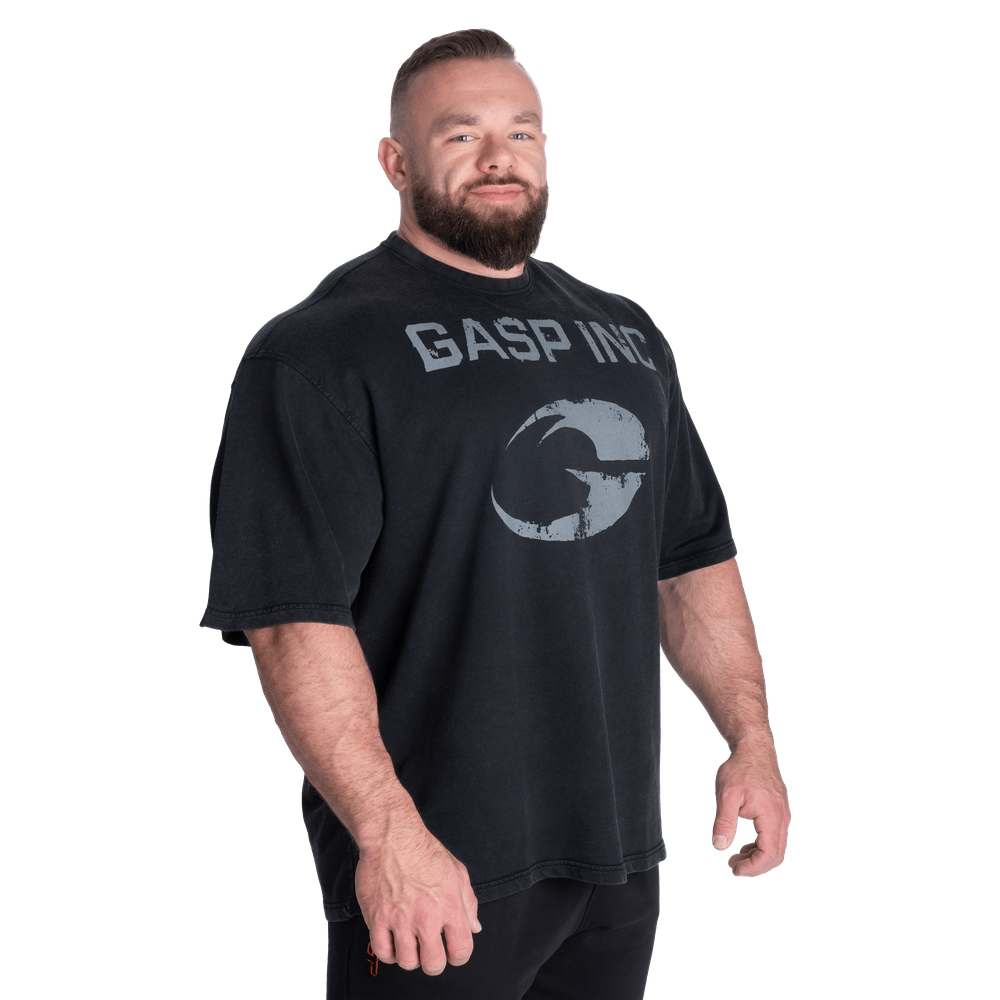 GASP 89 Terry Iron Tee - Washed Black - Urban Gym Wear