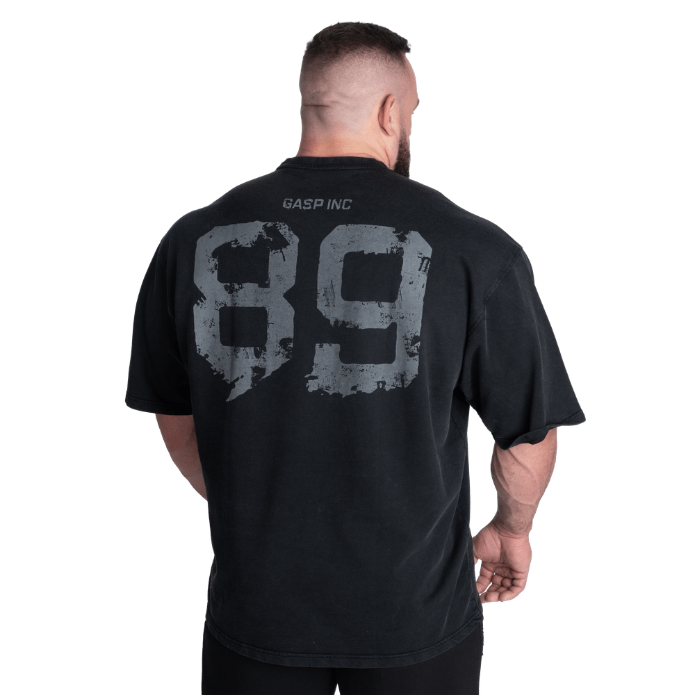 GASP 89 Terry Iron Tee - Washed Black - Urban Gym Wear