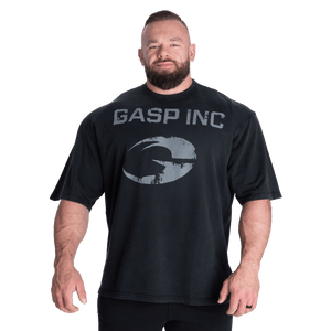 GASP 89 Terry Iron Tee - Washed Black - Urban Gym Wear