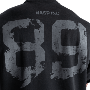 GASP 89 Terry Iron Tee - Washed Black - Urban Gym Wear