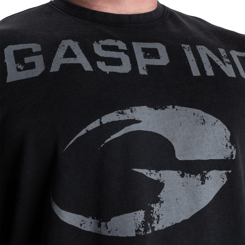 GASP 89 Terry Iron Tee - Washed Black - Urban Gym Wear