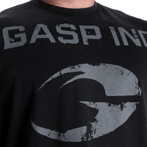 GASP 89 Terry Iron Tee - Washed Black - Urban Gym Wear