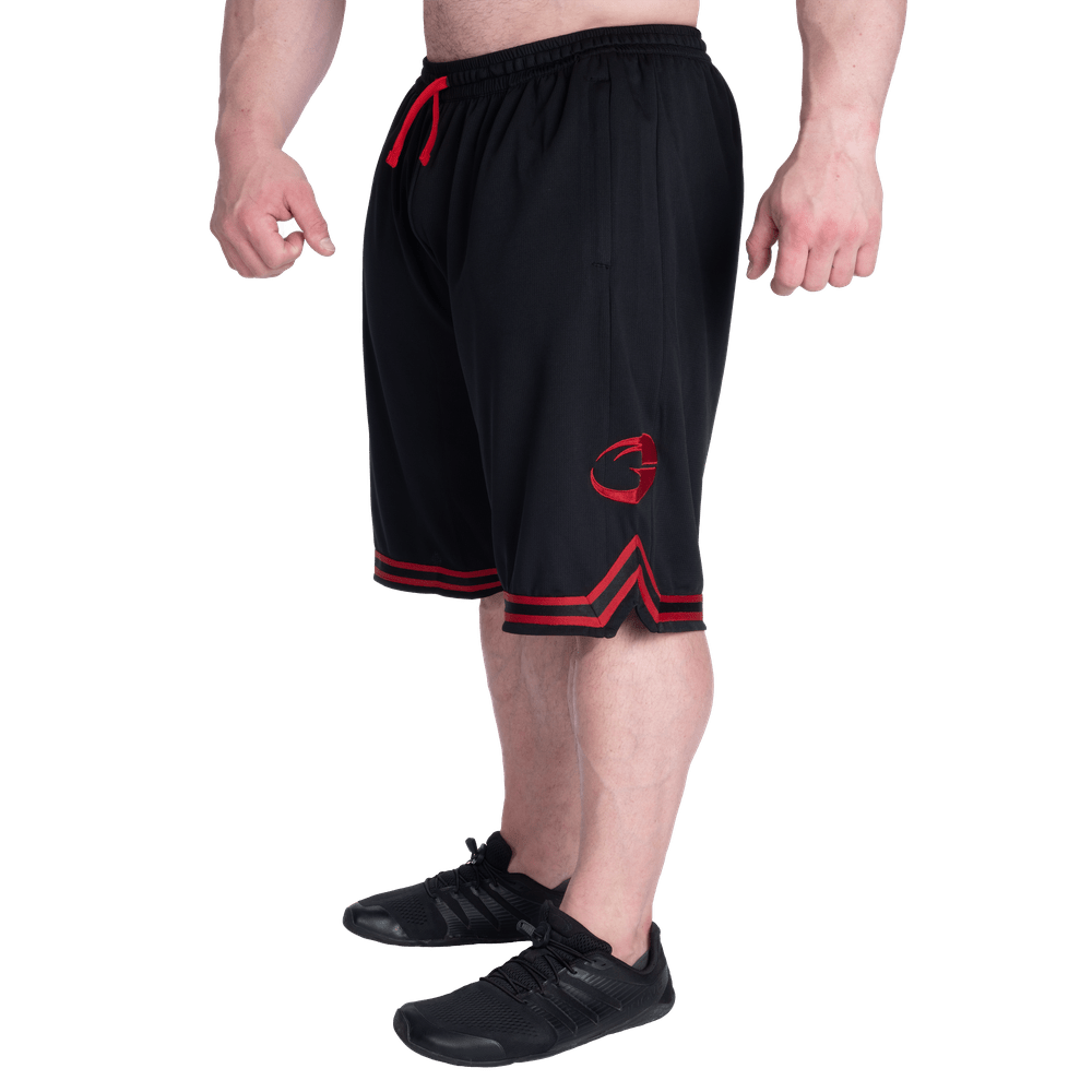 GASP Basketball Iron Shorts - Black/Red - Urban Gym Wear