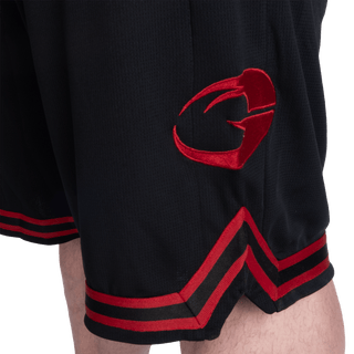 GASP Basketball Iron Shorts - Black/Red - Urban Gym Wear