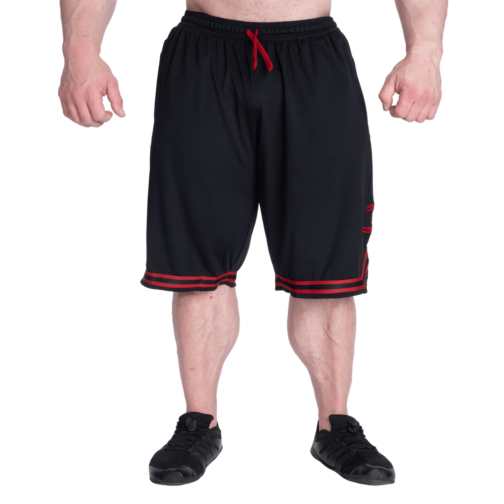 GASP Basketball Iron Shorts - Black/Red - Urban Gym Wear