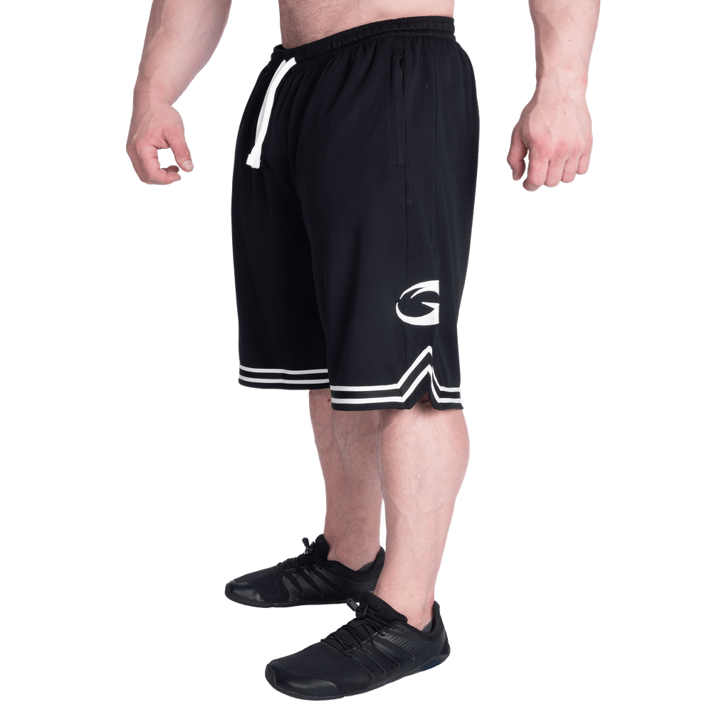 GASP Basketball Iron Shorts - Black/White - Urban Gym Wear