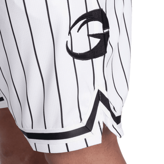 GASP Basketball Shorts - White/Black - Urban Gym Wear