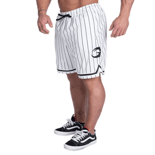 GASP Basketball Shorts - White/Black - Urban Gym Wear
