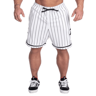 GASP Basketball Shorts - White/Black - Urban Gym Wear