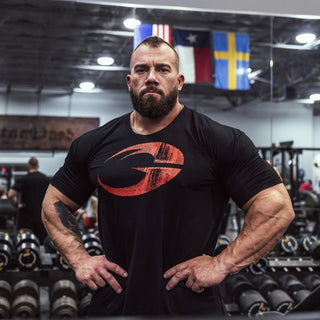 GASP Cadet Tee - Black/Flame - Urban Gym Wear