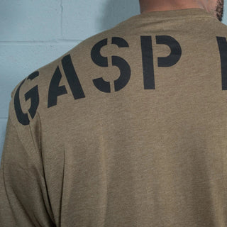 GASP Division Iron Tee - Army Green Melange - Urban Gym Wear