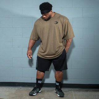 GASP Division Iron Tee - Army Green Melange - Urban Gym Wear