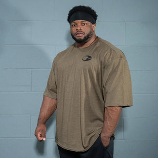 GASP Division Iron Tee - Army Green Melange - Urban Gym Wear