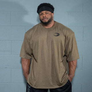 GASP Division Iron Tee - Army Green Melange - Urban Gym Wear