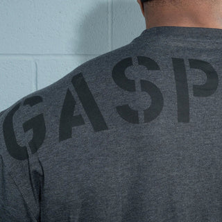 GASP Division Iron Tee - Dark Grey Melange - Urban Gym Wear