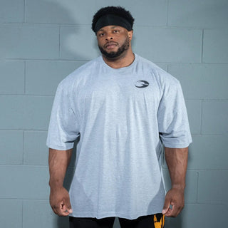 GASP Division Iron Tee - Light Grey Melange - Urban Gym Wear