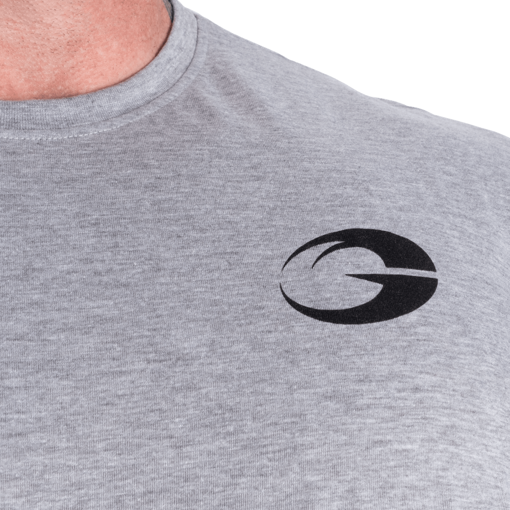 GASP Division Iron Tee - Light Grey Melange - Urban Gym Wear