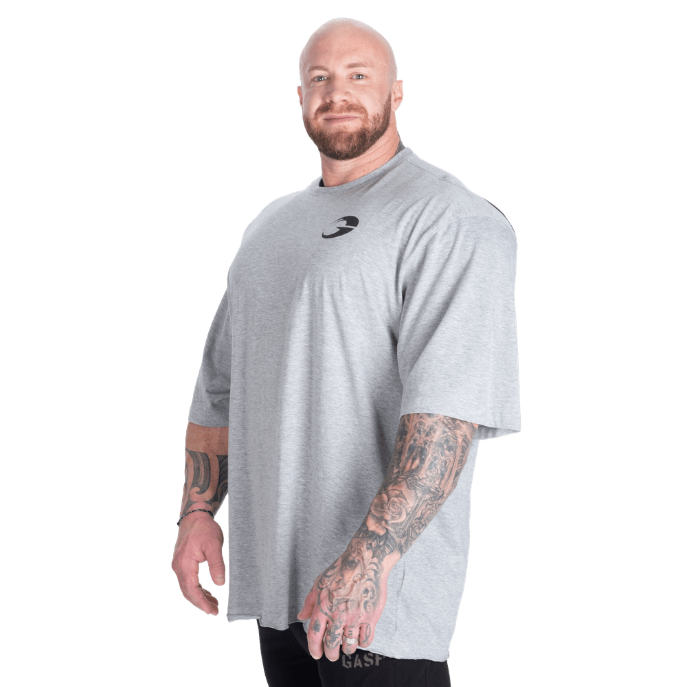 GASP Division Iron Tee - Light Grey Melange - Urban Gym Wear