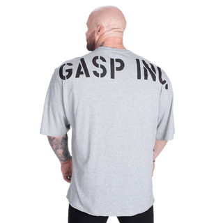 GASP Division Iron Tee - Light Grey Melange - Urban Gym Wear