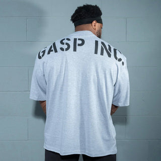 GASP Division Iron Tee - Light Grey Melange - Urban Gym Wear