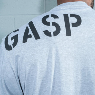 GASP Division Iron Tee - Light Grey Melange - Urban Gym Wear