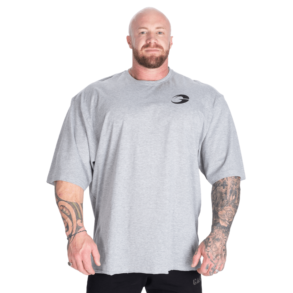 GASP Division Iron Tee - Light Grey Melange - Urban Gym Wear