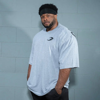GASP Division Iron Tee - Light Grey Melange - Urban Gym Wear