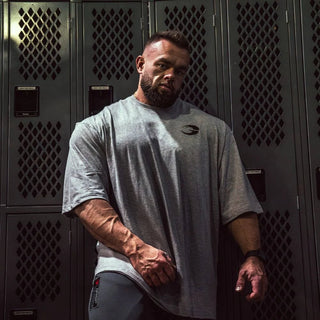 GASP Division Iron Tee - Light Grey Melange - Urban Gym Wear