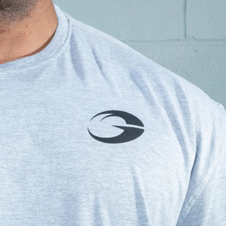 GASP Division Iron Tee - Light Grey Melange - Urban Gym Wear