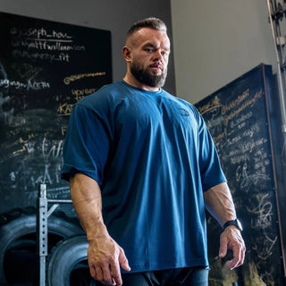 GASP Division Iron Tee - Sky Blue - Urban Gym Wear