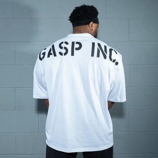 GASP Division Iron Tee - White - Urban Gym Wear