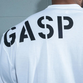 GASP Division Iron Tee - White - Urban Gym Wear