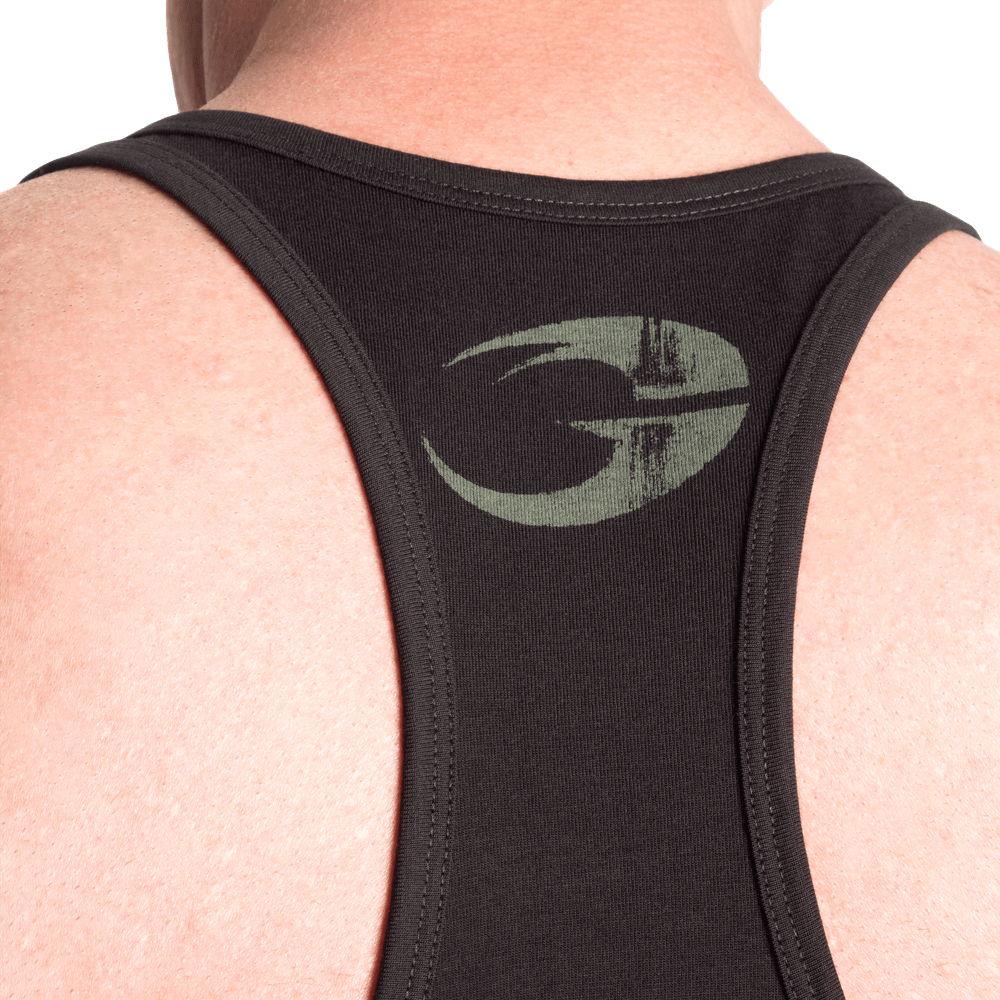 GASP Essential T-Back - Black/Green - Urban Gym Wear