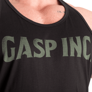 GASP Essential T-Back - Black/Green - Urban Gym Wear