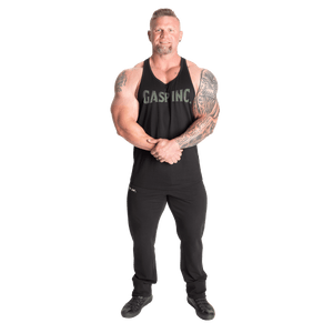 GASP Essential T-Back - Black/Green - Urban Gym Wear