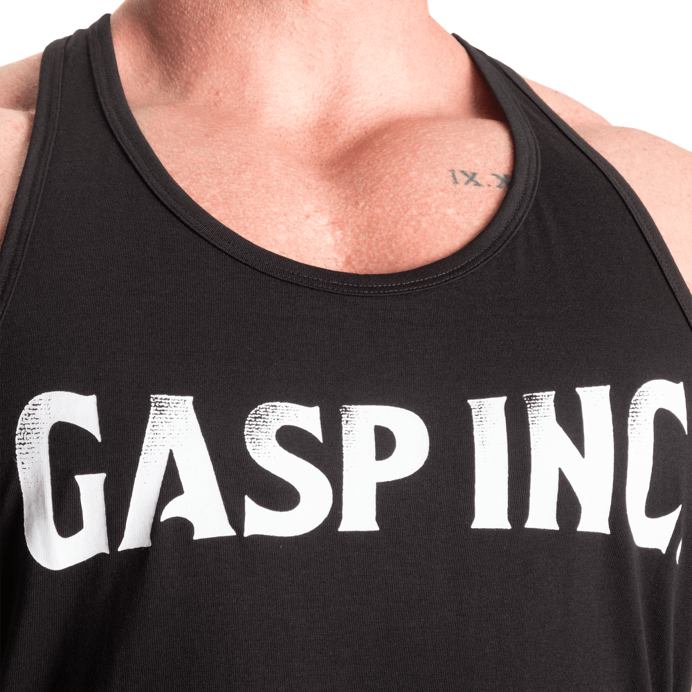 GASP Essential T-Back - Black/White - Urban Gym Wear