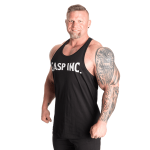 GASP Essential T-Back - Black/White - Urban Gym Wear