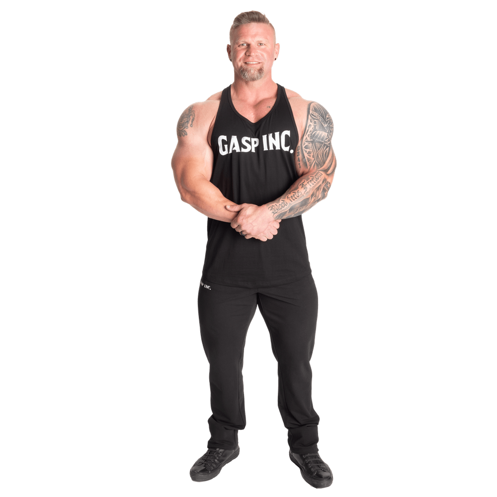 GASP Essential T-Back - Black/White - Urban Gym Wear