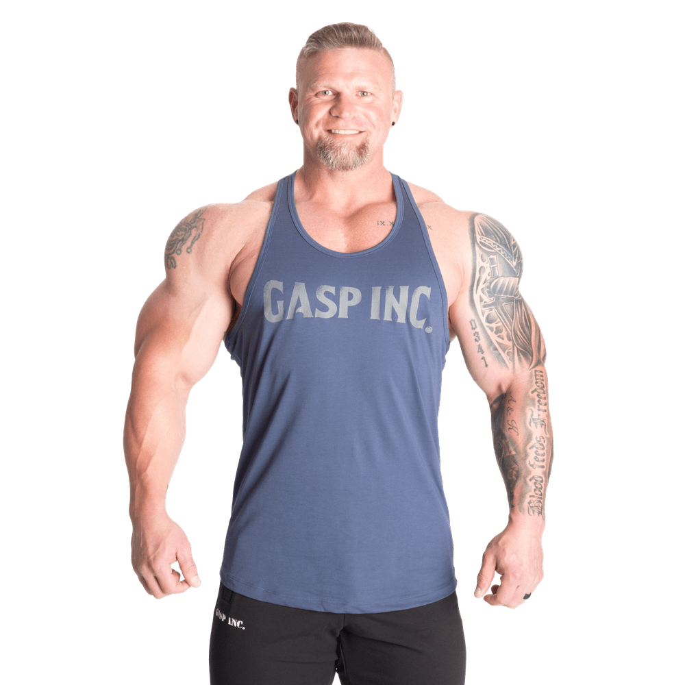 GASP Essential T-Back - Sky Blue - Urban Gym Wear