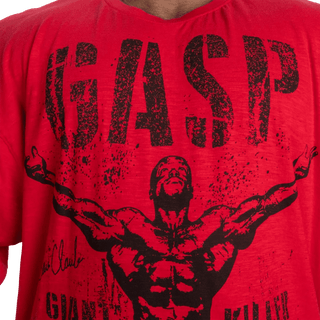 GASP GK Slub Iron Tee - Chilli Red - Urban Gym Wear