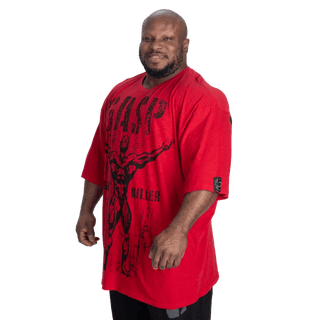 GASP GK Slub Iron Tee - Chilli Red - Urban Gym Wear