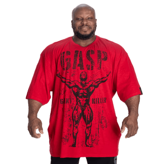GASP GK Slub Iron Tee - Chilli Red - Urban Gym Wear