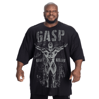 GASP GK Slub Iron Tee - Washed Black - Urban Gym Wear